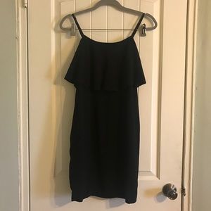 Fitted Black J Crew Ruffle Dress